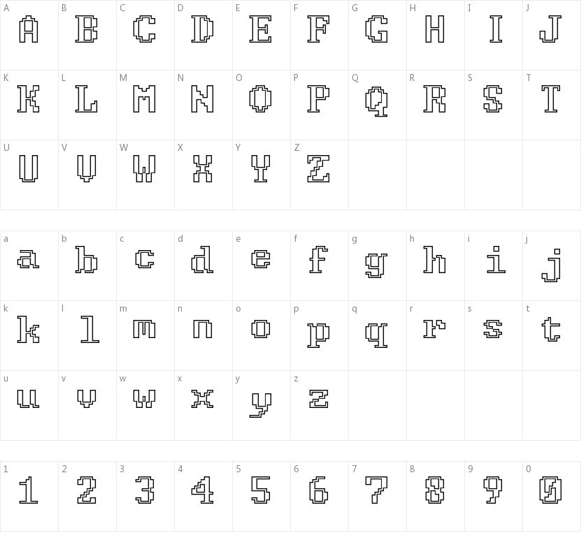 FixCystNeon的字符映射图