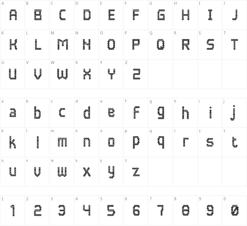 Blokada的字符映射图