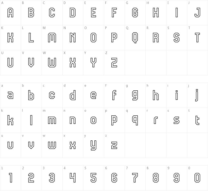 JD Garden的字符映射图