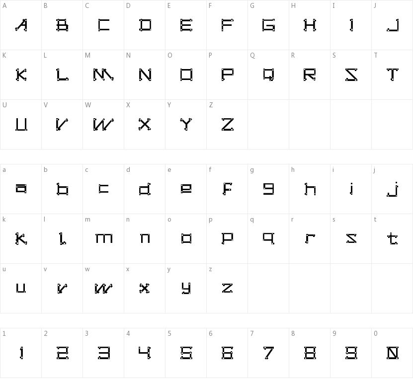 Dogon's Tribe的字符映射图