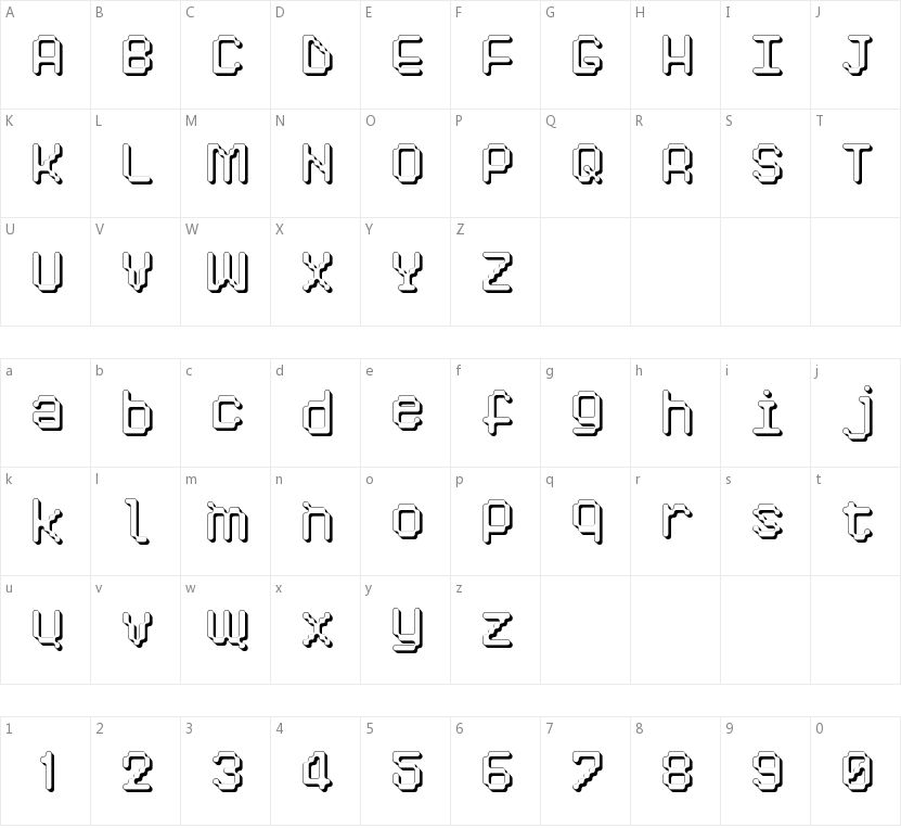 Pixelogist的字符映射图