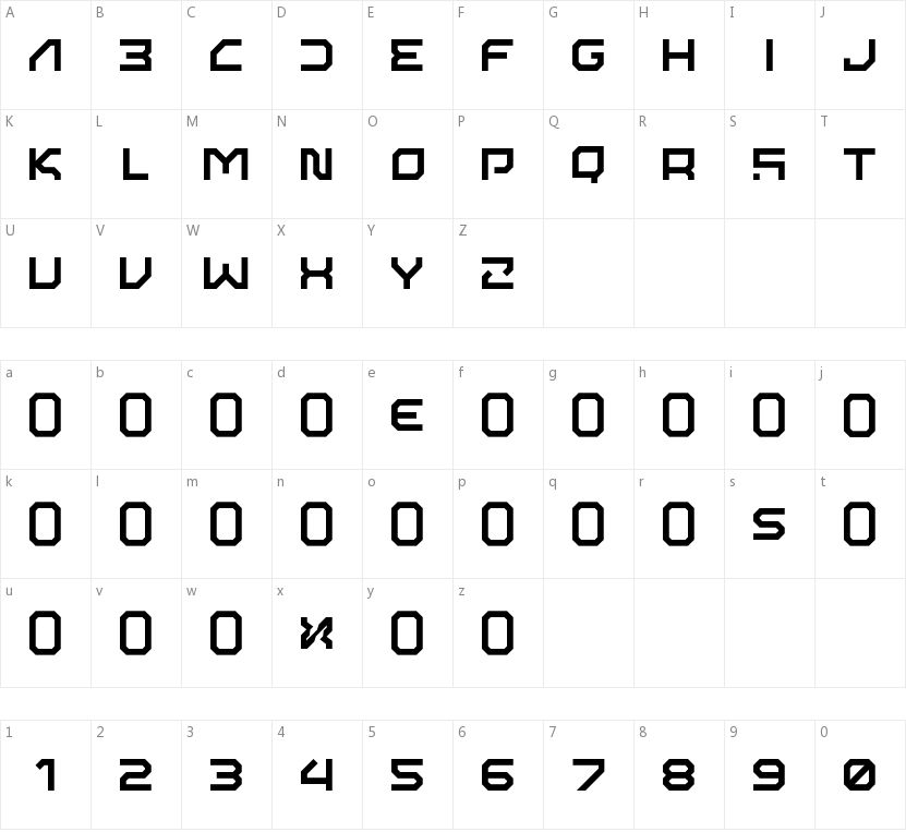 ISL AlphaBot Xen的字符映射图