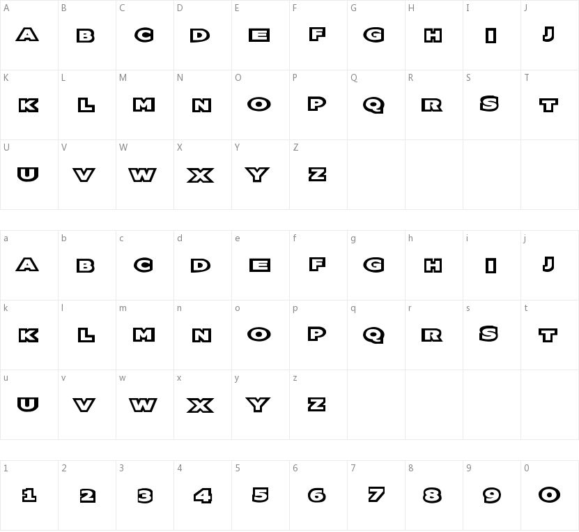 Oreos的字符映射图