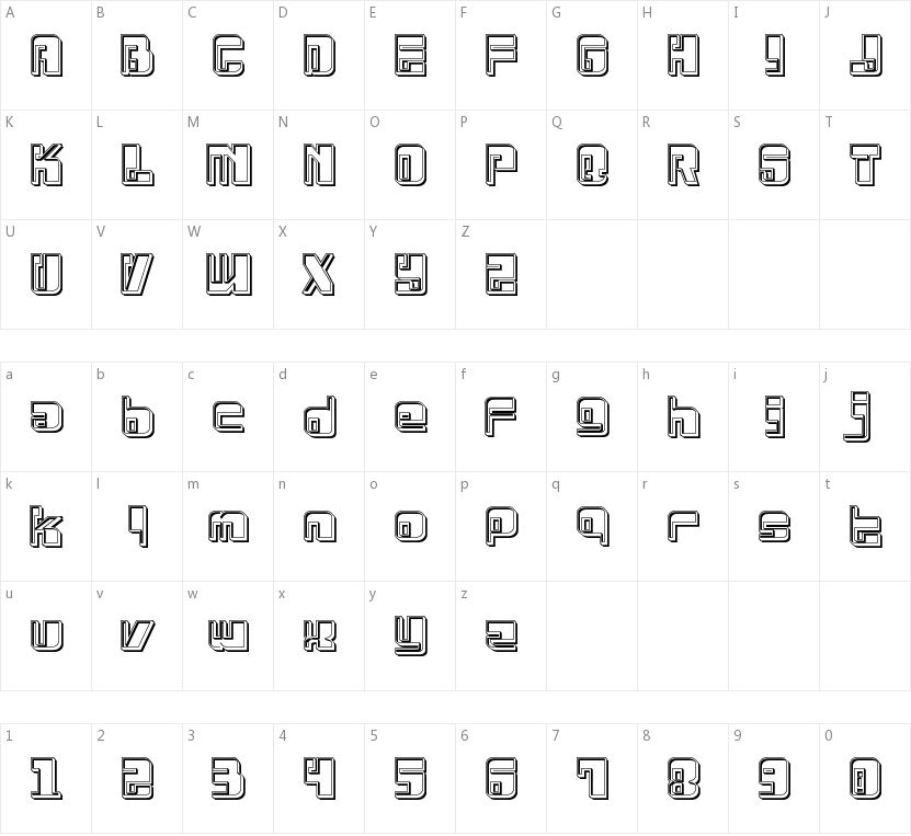 Drosselmeyer的字符映射图