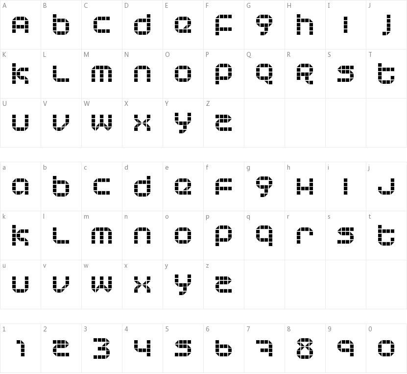 Tranceform的字符映射图