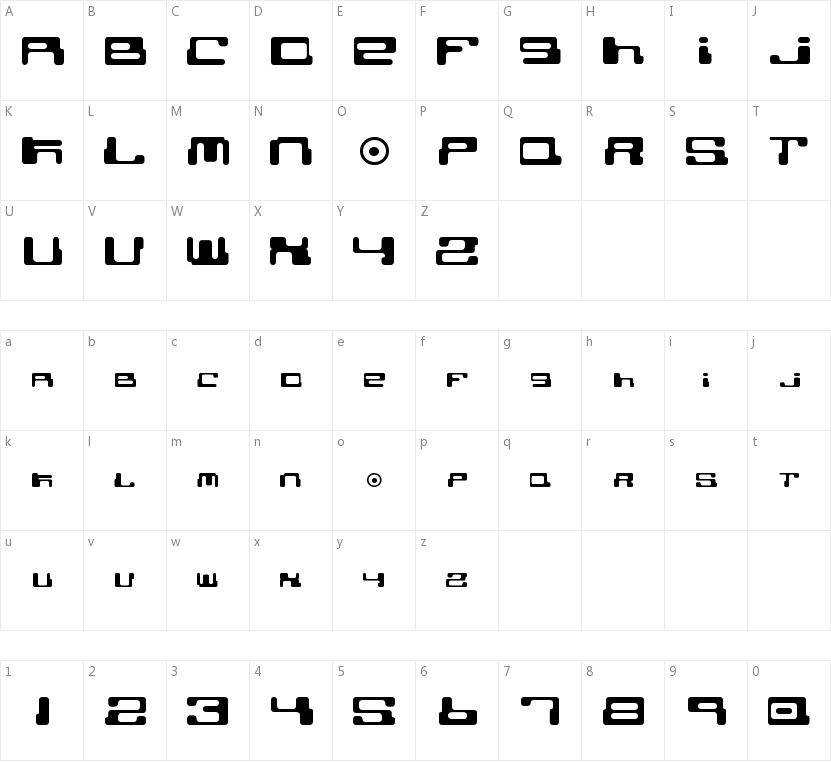 Cybertown Subterranean的字符映射图