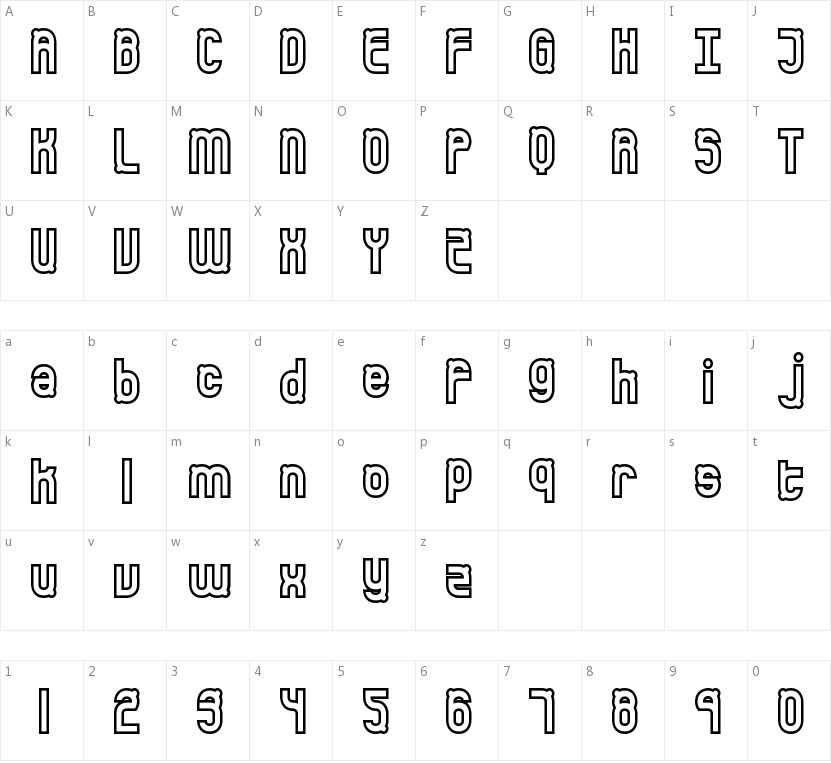 Bumped的字符映射图