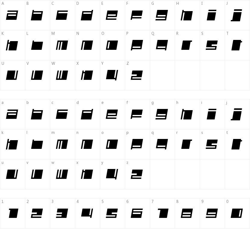 Polydiscous的字符映射图