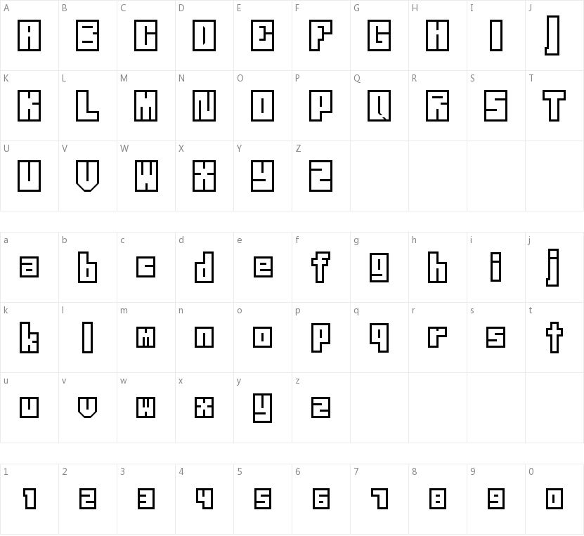 Neistil的字符映射图