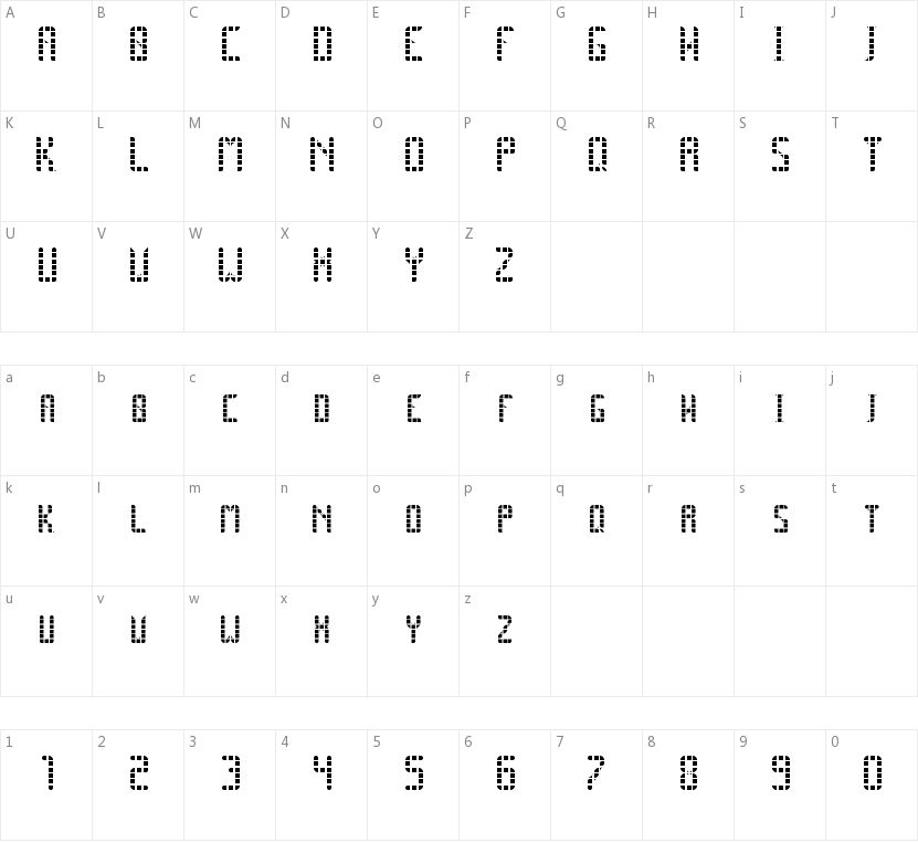 Space Pez的字符映射图