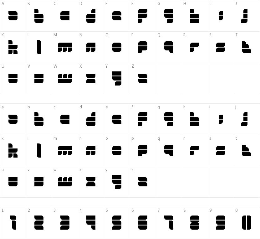 Simplicity的字符映射图