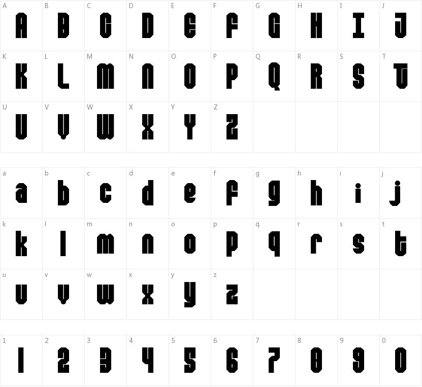 Modulator的字符映射图