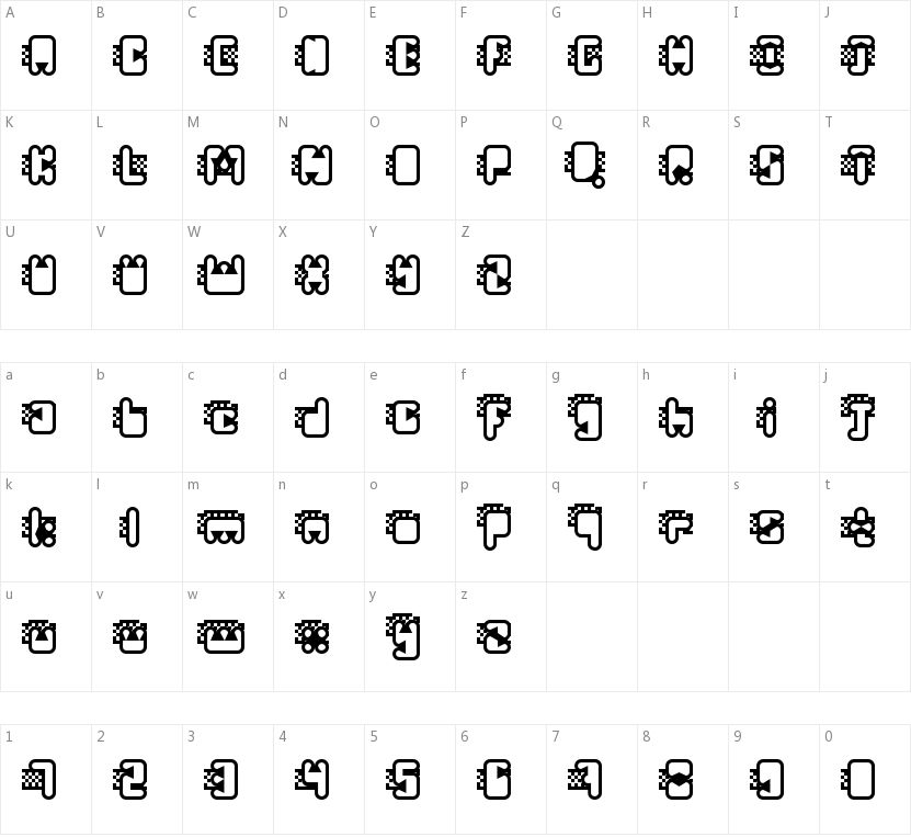 Turbineable的字符映射图