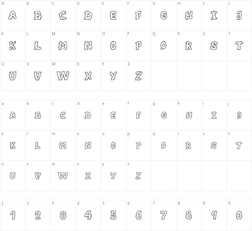 Alpha Smoke的字符映射图