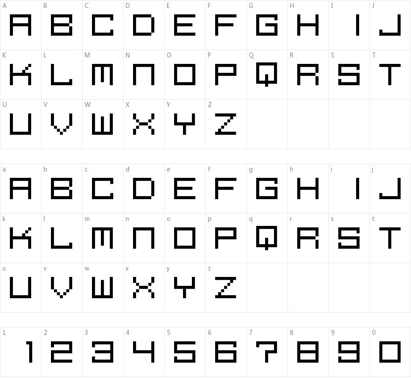 M39 Squarefuture的字符映射图