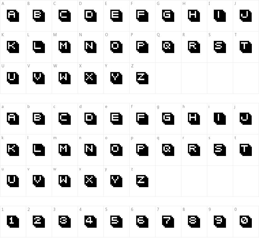 Bitween 10的字符映射图