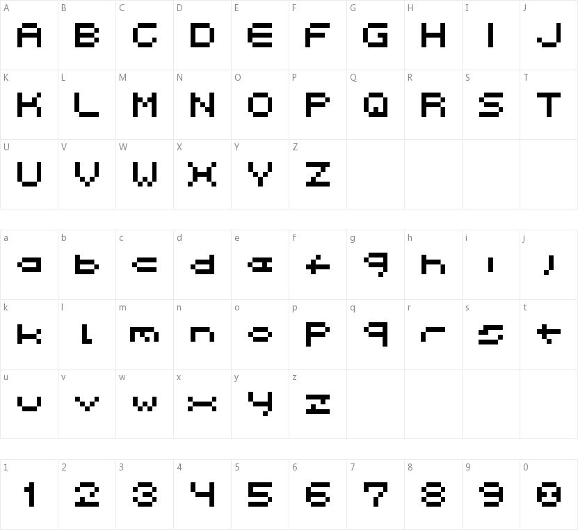 Spacebit的字符映射图