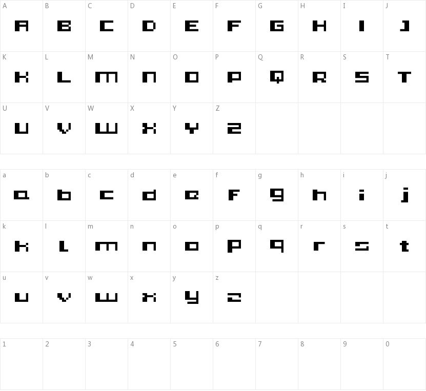 PIXleft_5的字符映射图