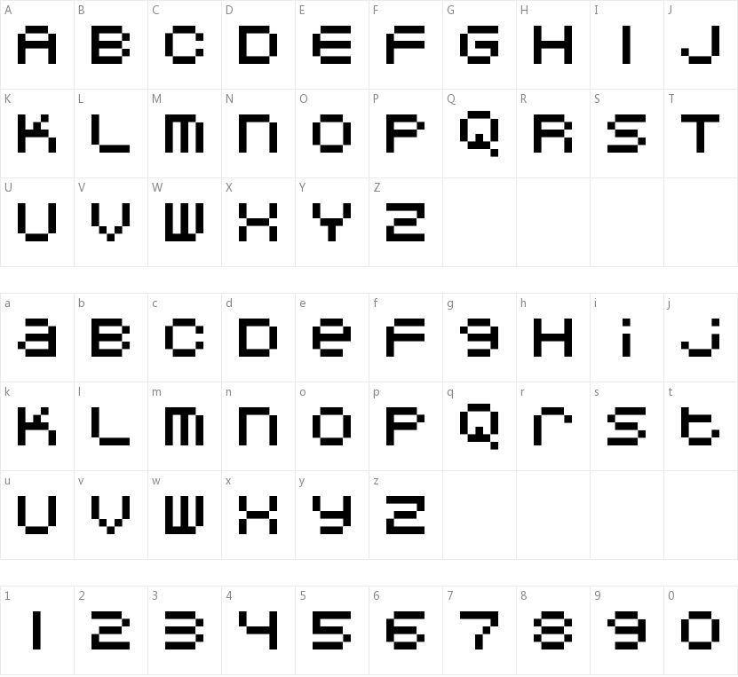 DoubleOhOne的字符映射图