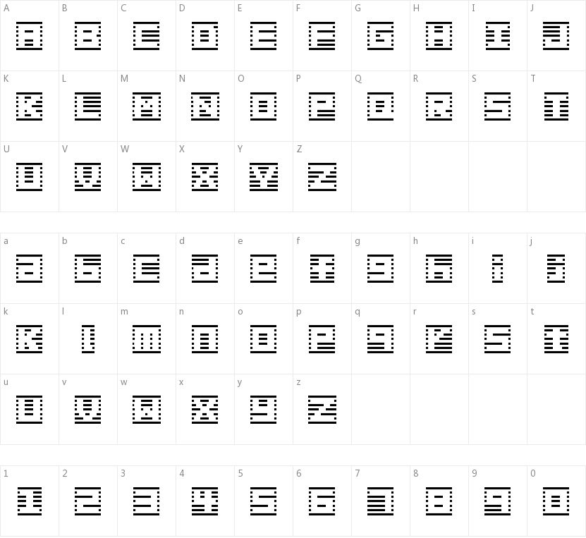 Border 7的字符映射图