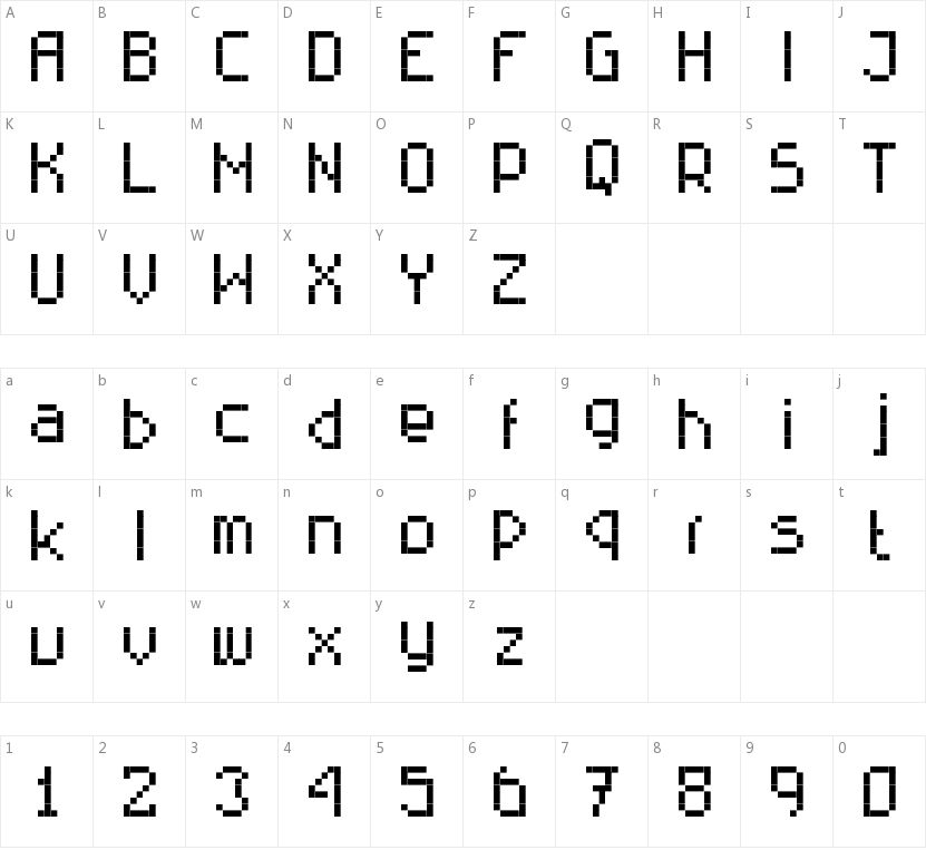 Rittswood Technical的字符映射图