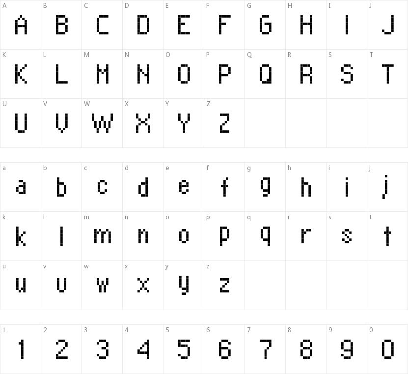 Rittswood Plaza的字符映射图