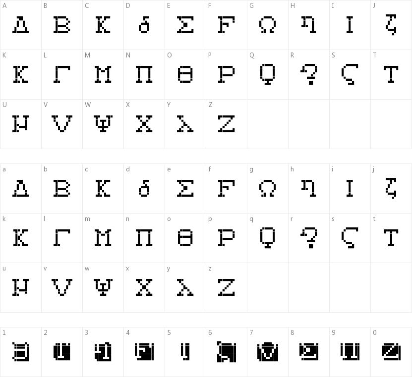 Alphabeta的字符映射图