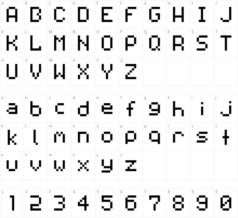 Pixilator的字符映射图