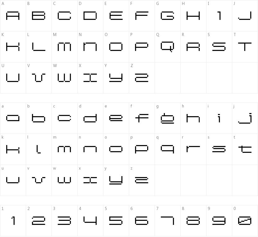 Spread BitA10的字符映射图