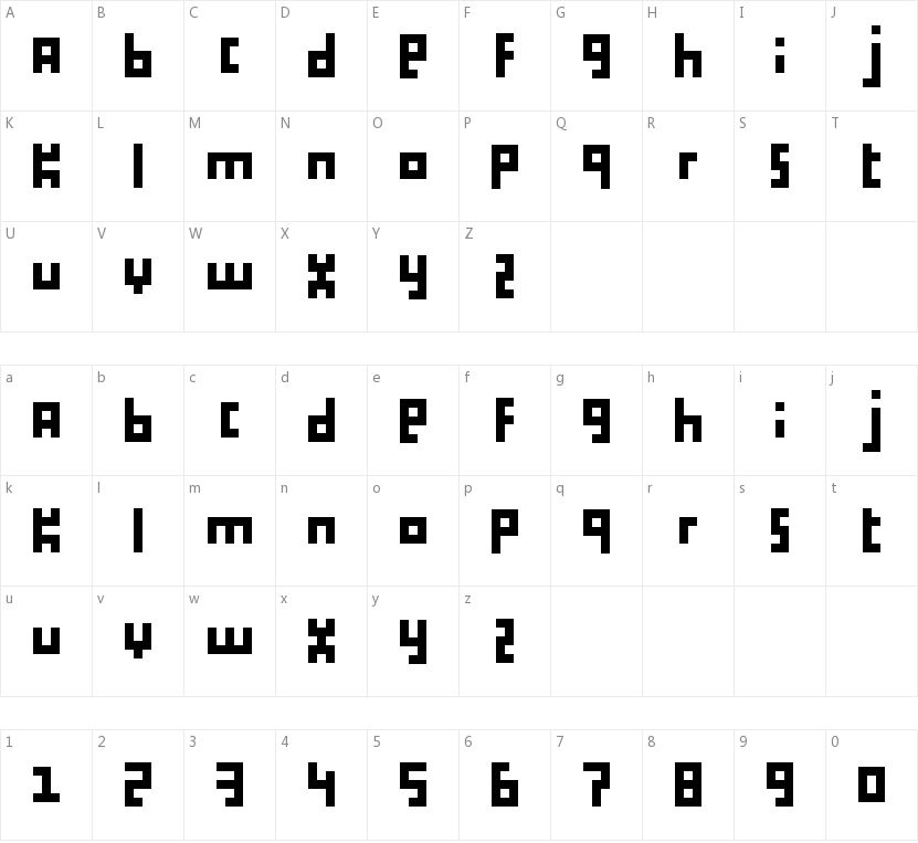 Proliferation的字符映射图