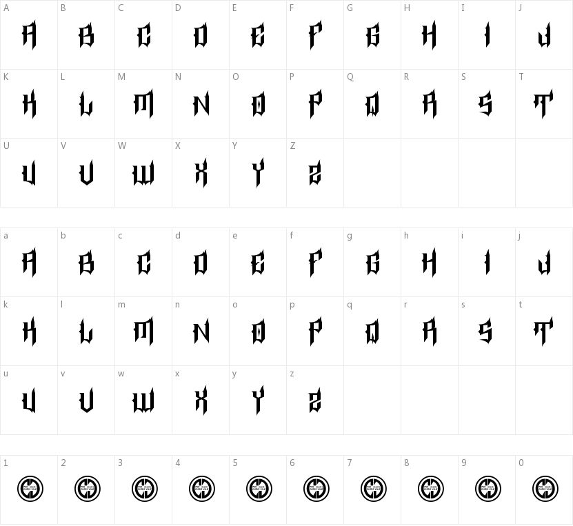 Epitaph的字符映射图