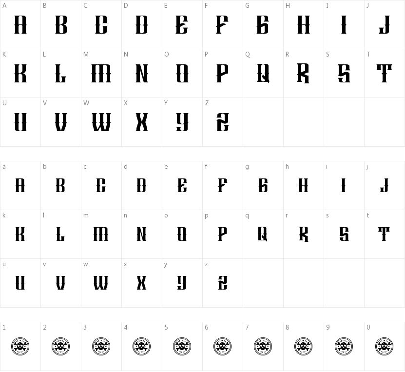 Aurilia Nurlazikana的字符映射图