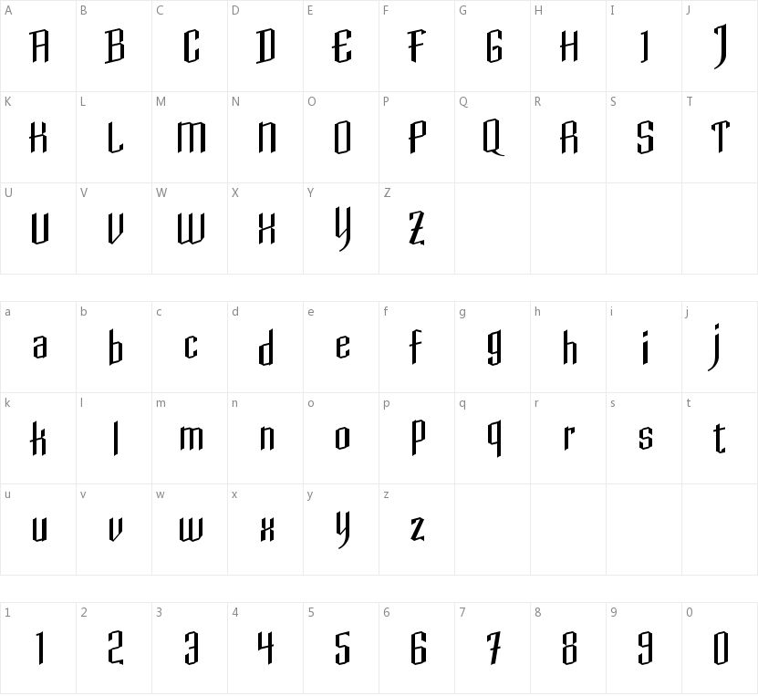 Daimonion的字符映射图