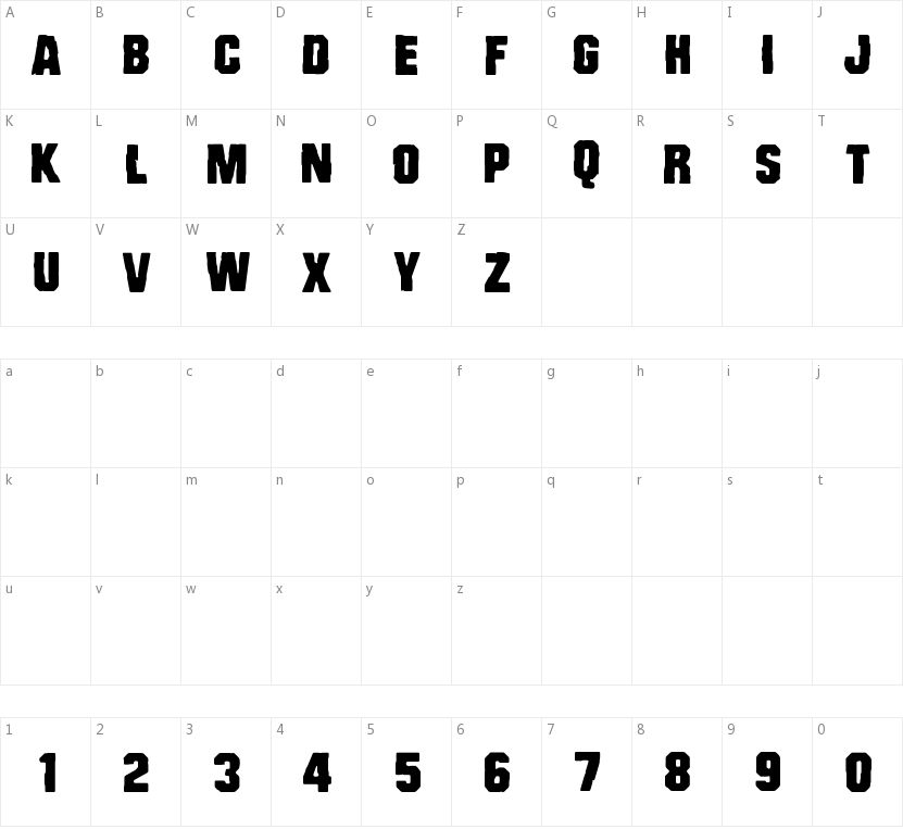 CF Bad Cops的字符映射图