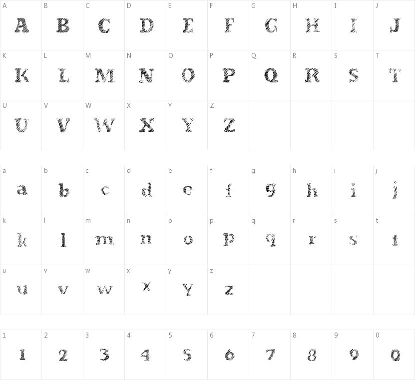 Evanescente的字符映射图