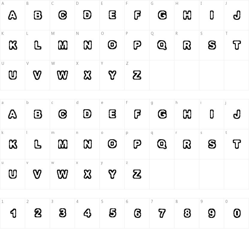 Izolation的字符映射图