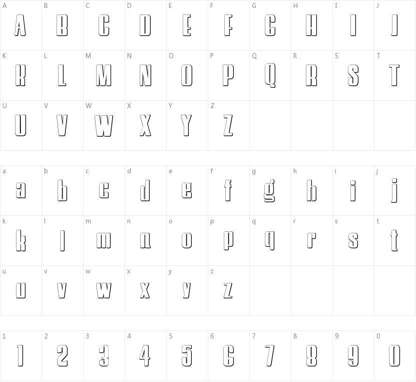 Hostil的字符映射图