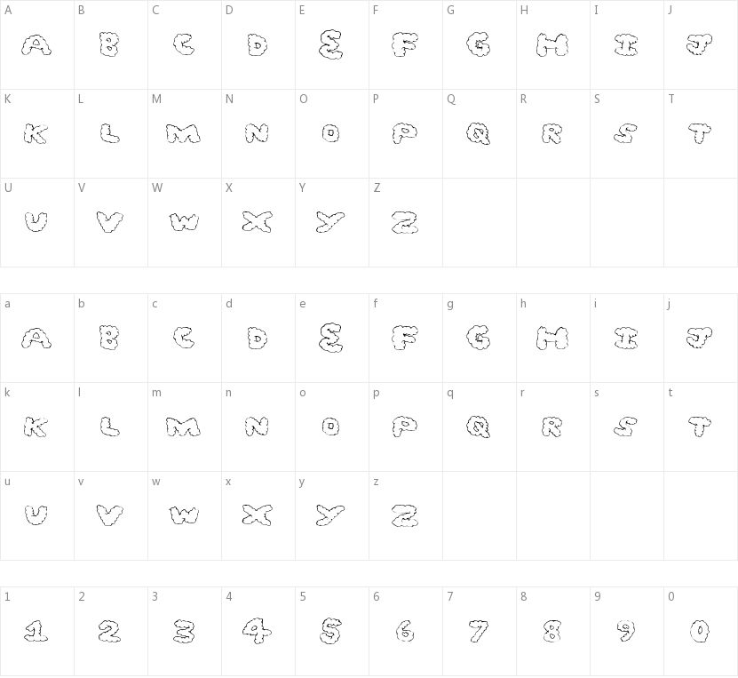 Ghost Clouds的字符映射图