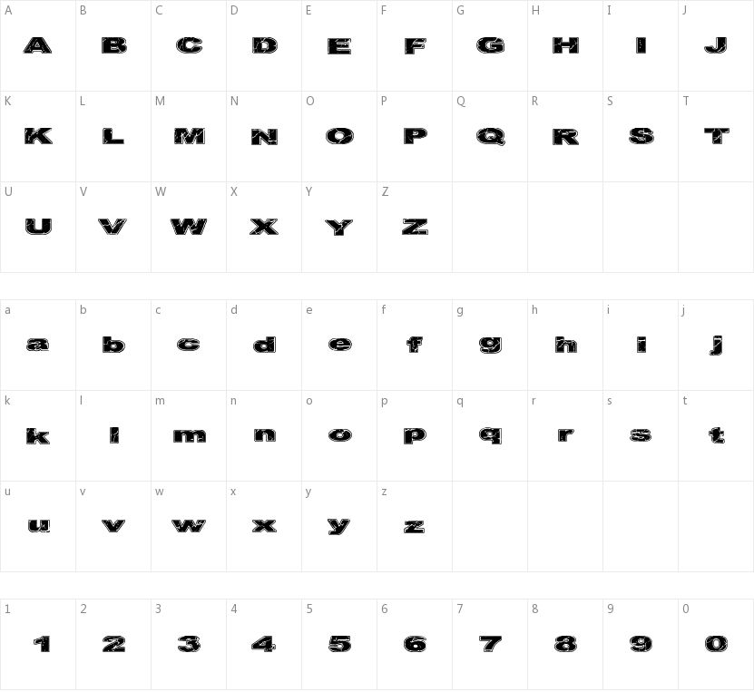 CF Cracked Stone的字符映射图