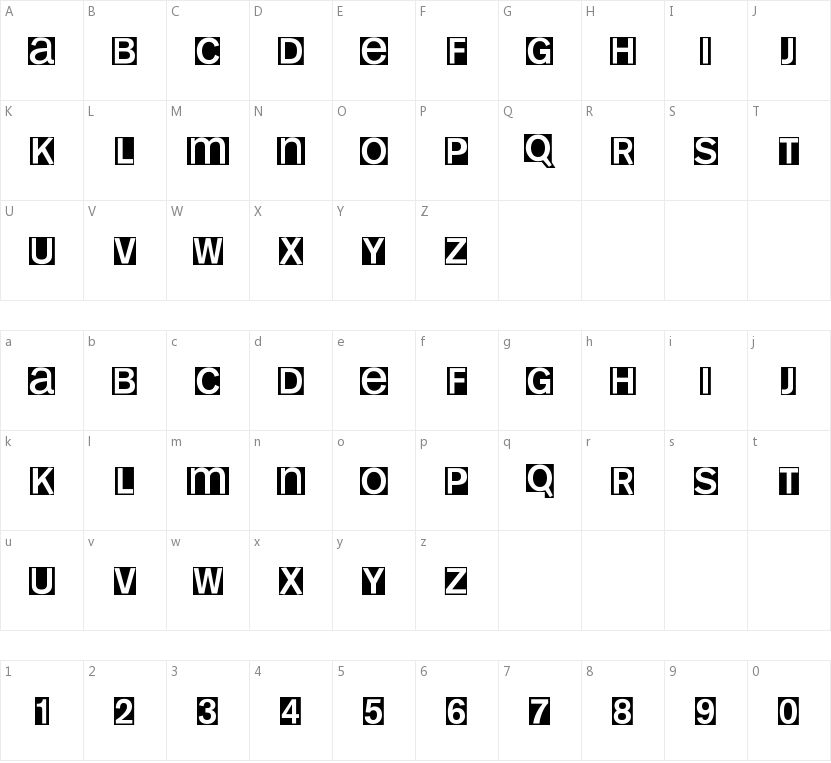 Mono Alphabet的字符映射图