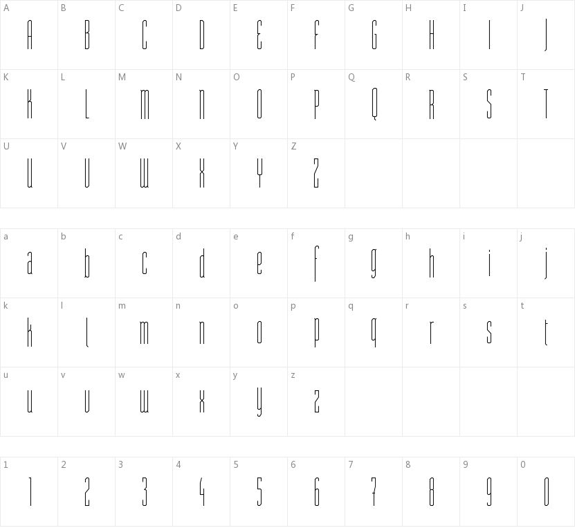 ST Moviehead的字符映射图