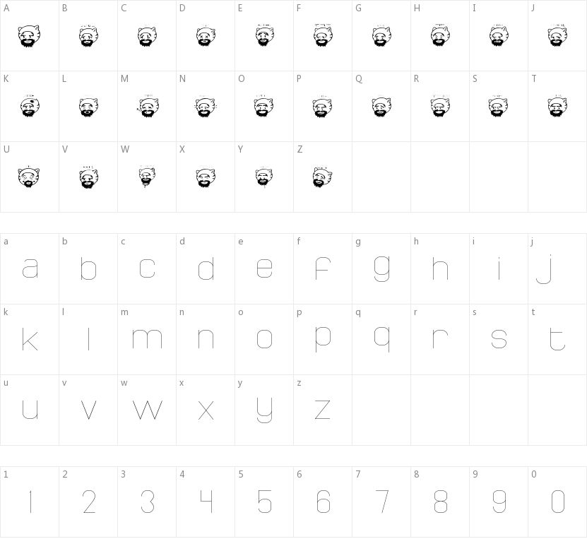 Catman的字符映射图