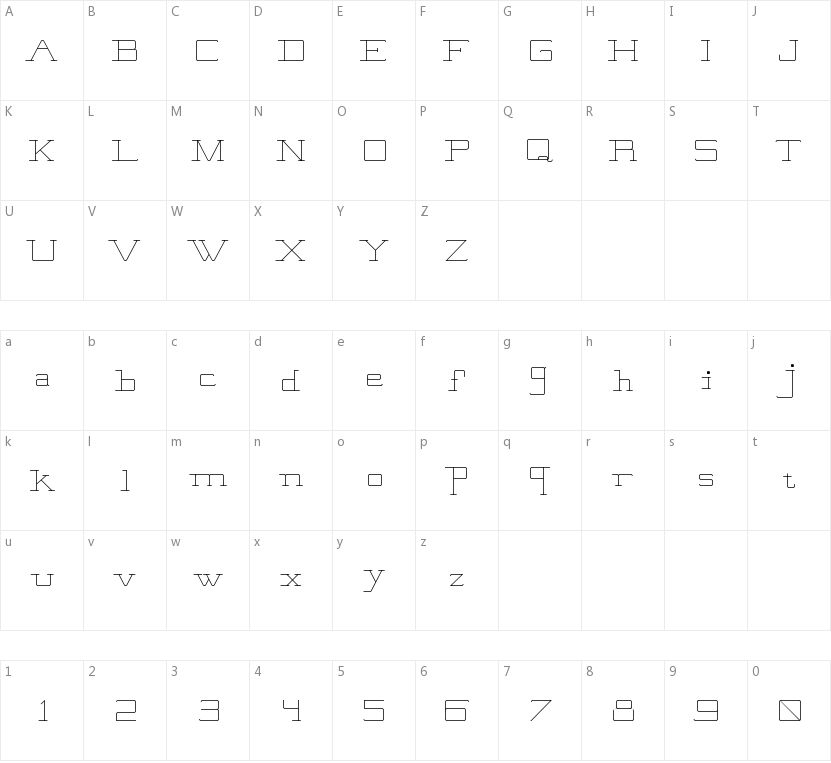 Brooklyn的字符映射图