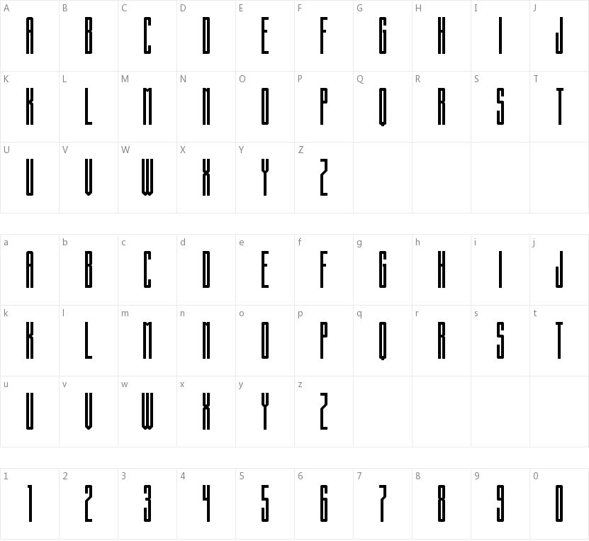 Building State Empire的字符映射图