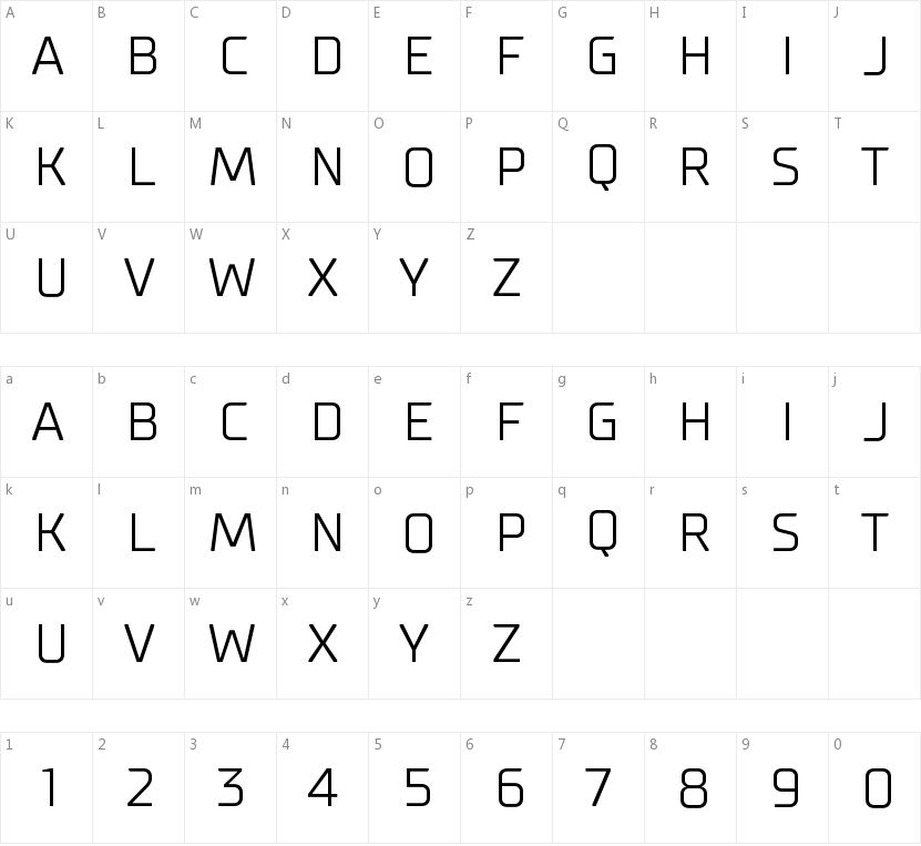 Supermolot的字符映射图