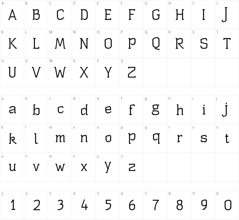 ST Substance的字符映射图