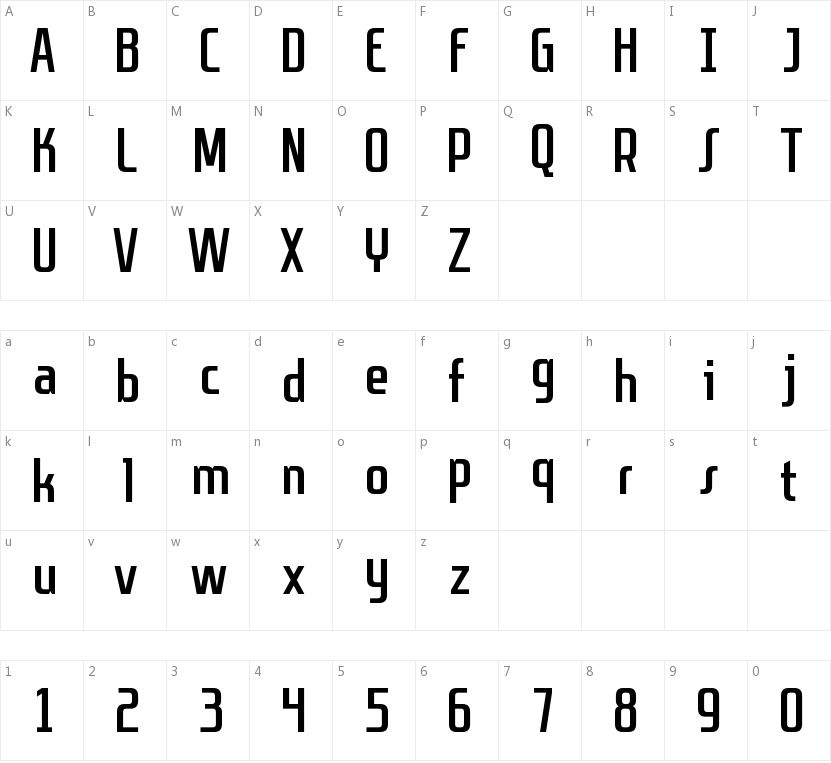 Sanitechtro的字符映射图