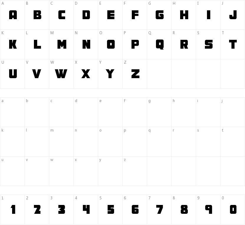 MEF Display的字符映射图