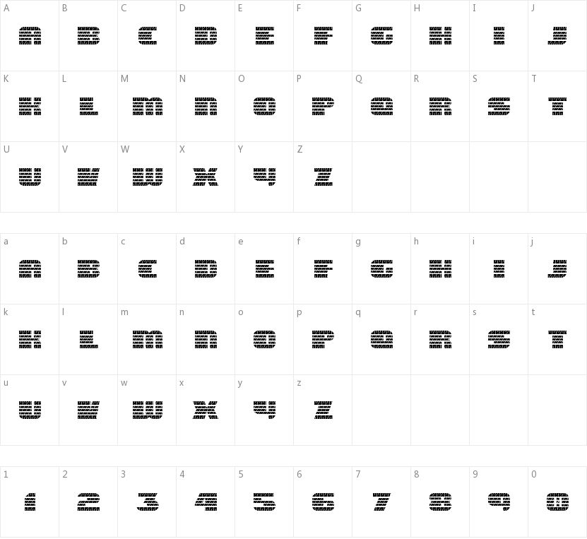 Eagle GT II的字符映射图