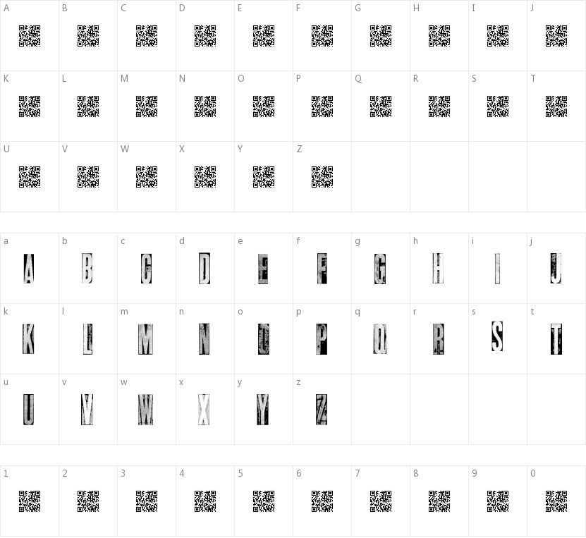 Metal Block Tango的字符映射图